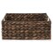 Casafield Water Hyacinth Pantry Baskets with Chalkboard Labels and Chalk Marker, Woven Storage Bin Organizers for Kitchen Shelves